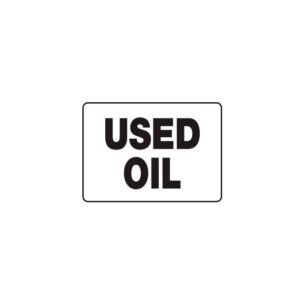 Accuform Chemicals & HazMat Sign, Used Oil, 14inW x 10inH, Plastic MCHL516VP - main